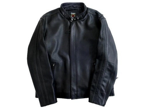 Schott USA Black Single Riders Leather Jacket Size 36 Zip