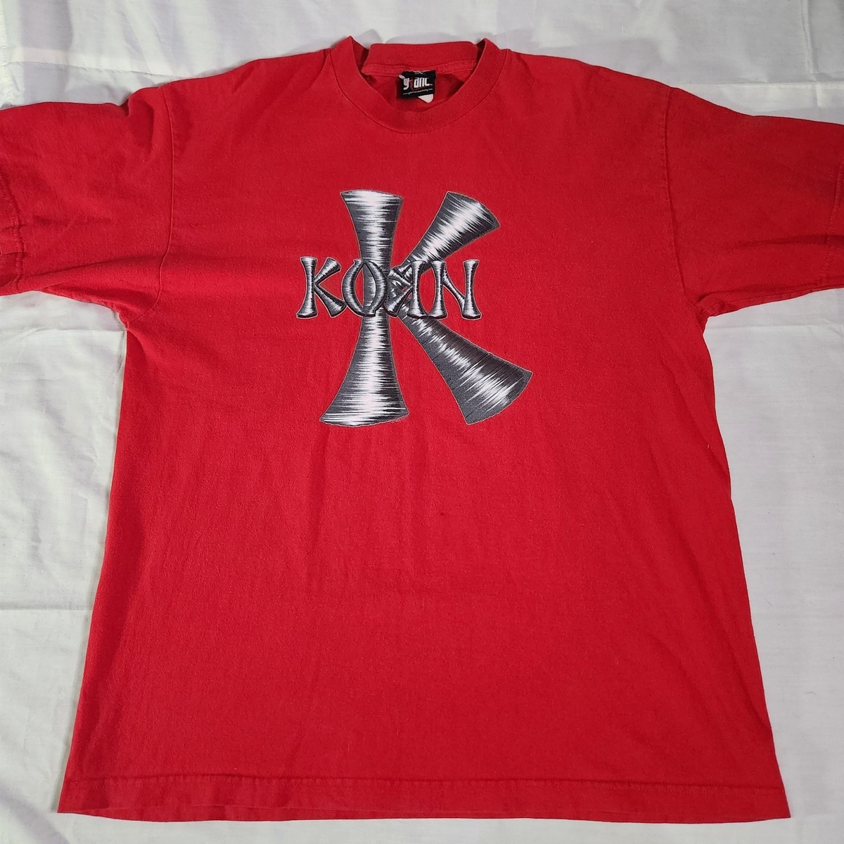 Korn GIANT Tag Follow The Leader Tour T-Shirt Men's XL Red Vintage