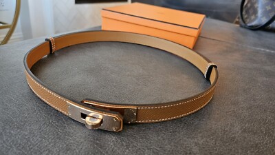 Hermes Kelly 18 Belt Gold Color Rose Gold Hardware | eBay
