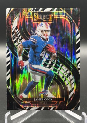 2024 Select Premier Level Zebra James Cook- Buffalo Bills #167