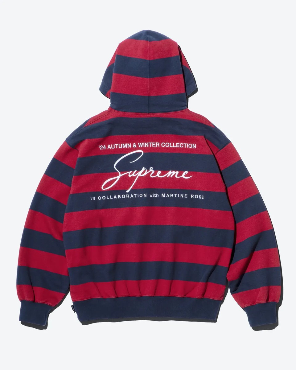 Supreme x Martine Rose Hooded Sweatshirt Black Navy Red 2colors