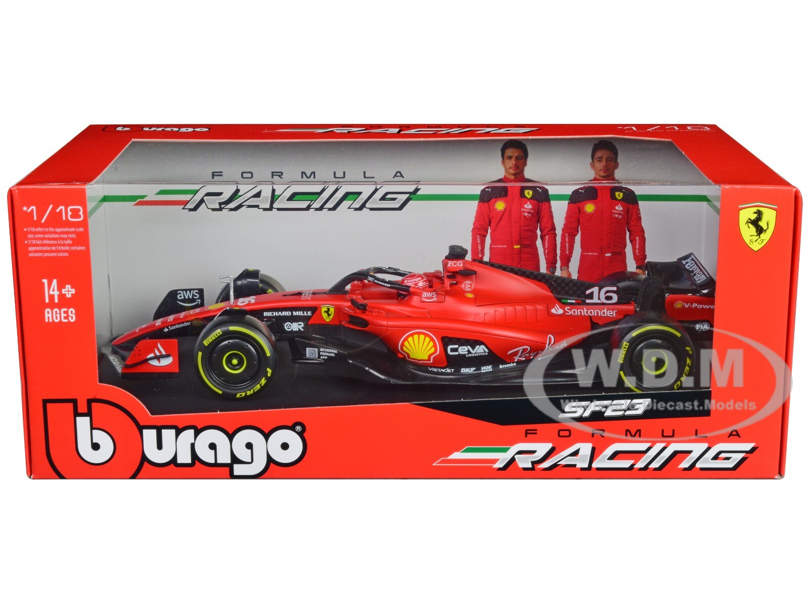 FERRARI SF-23 #16 LECLERC FORMULA ONE F1 CHAMPIONSHIP 2023 1/18