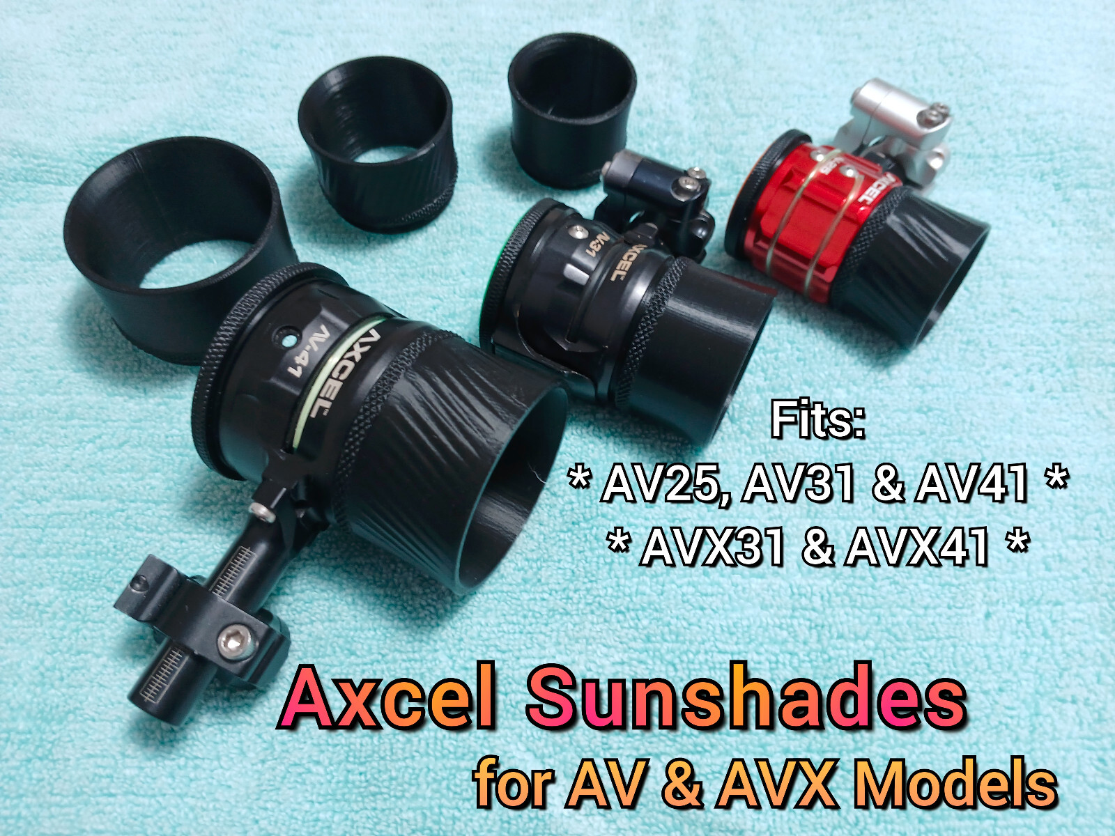 Axcel Scope Sunshades * Hooded Lens Retainer - AV & AVX Models