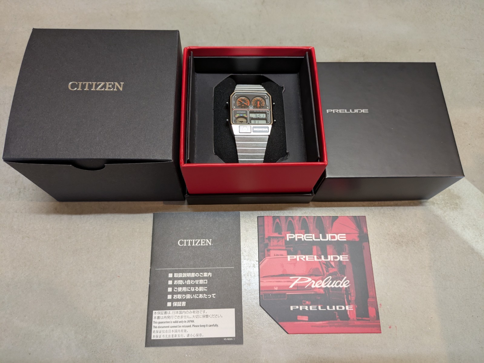 Honda x Citizen ANA-DIGI TEMP Limited Edition Watch Prelude Black