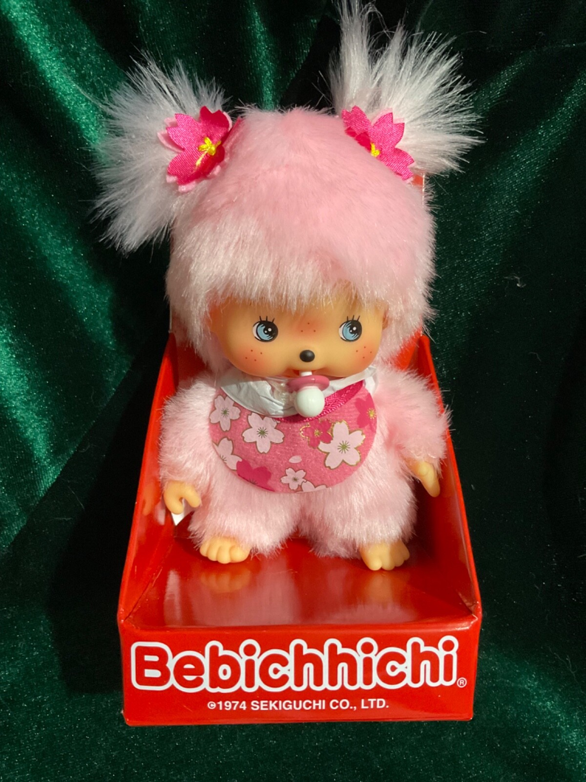 Monchhichi さくらシリーズぬいぐるみ 40cm Lサイズ ピンク色