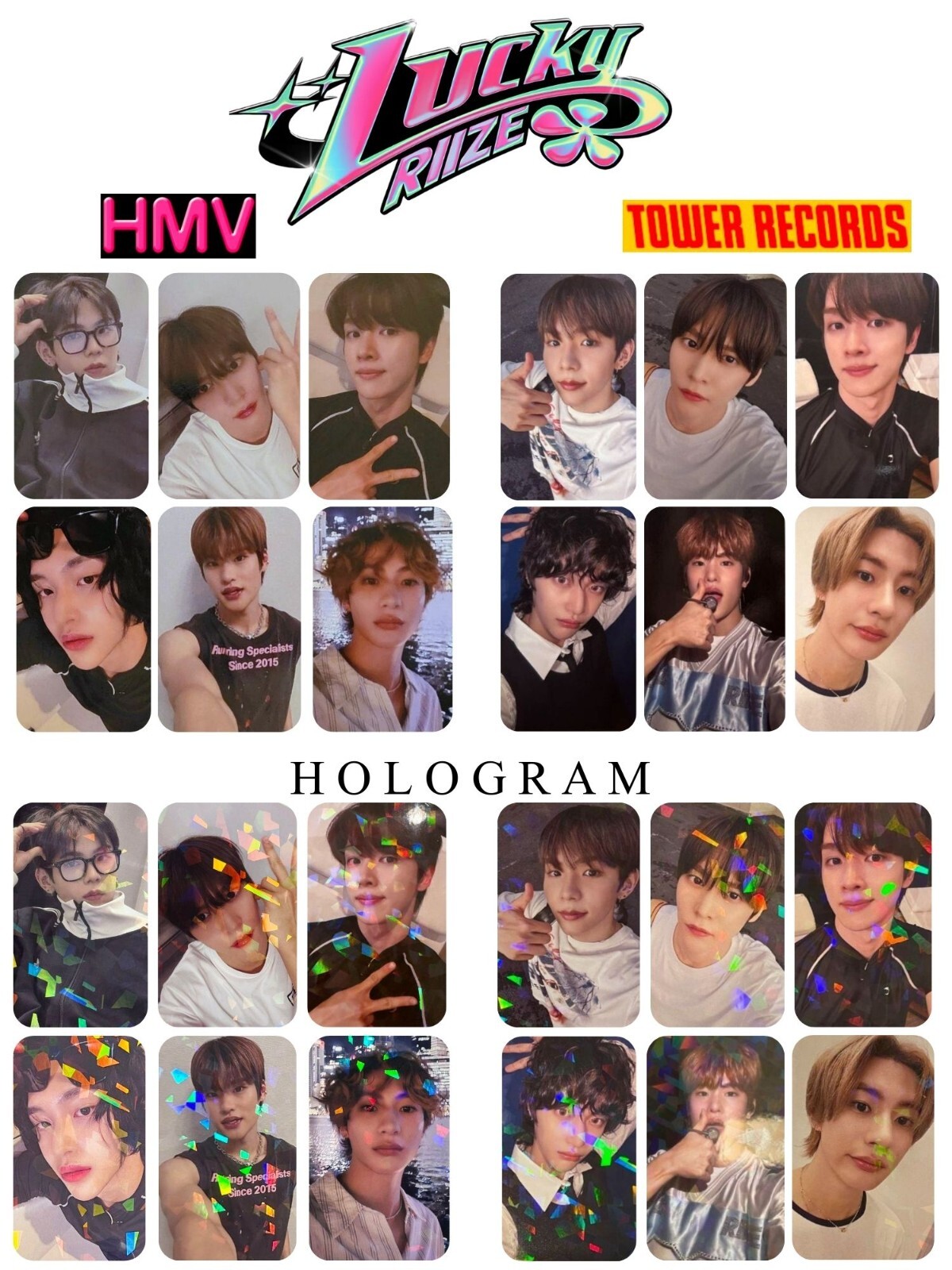 RIIZE LUCKY TOWER RECORDS HMV LUCKY DRAW OFFICIAL PHOTO CARD | eBay