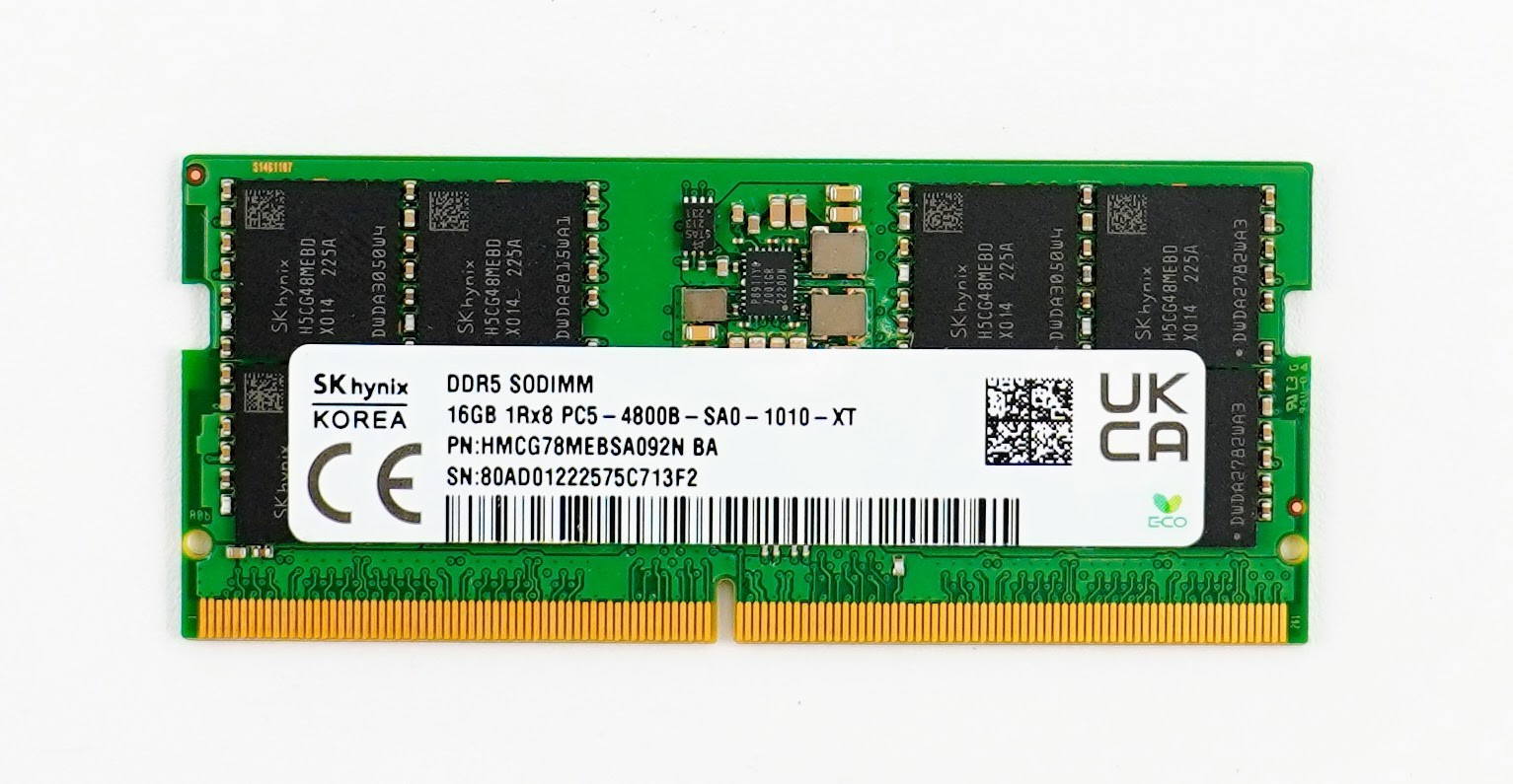 SK hynix 16GB DDR5 4800MHz SODIMM Laptop RAM 1Rx8