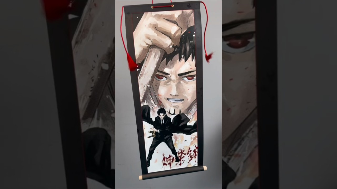 カグラバチ』六平、漣、座村 父と子が描かれた掛軸が登場！ - YouTube