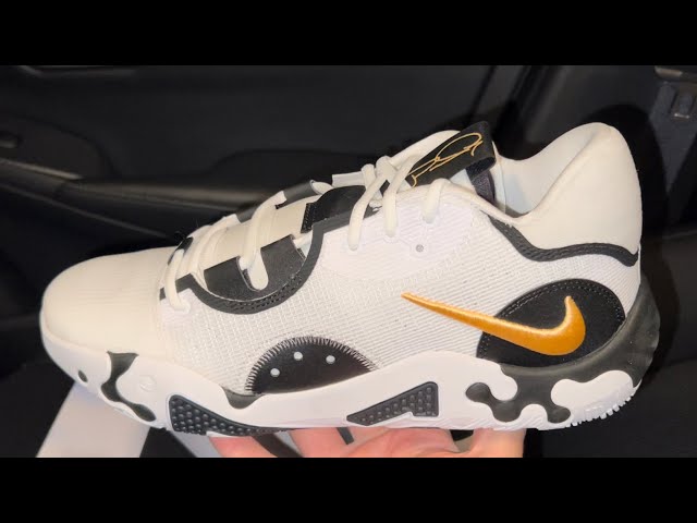 Nike PG 6 White Black Orange Chalk Basketball Shoes - YouTube