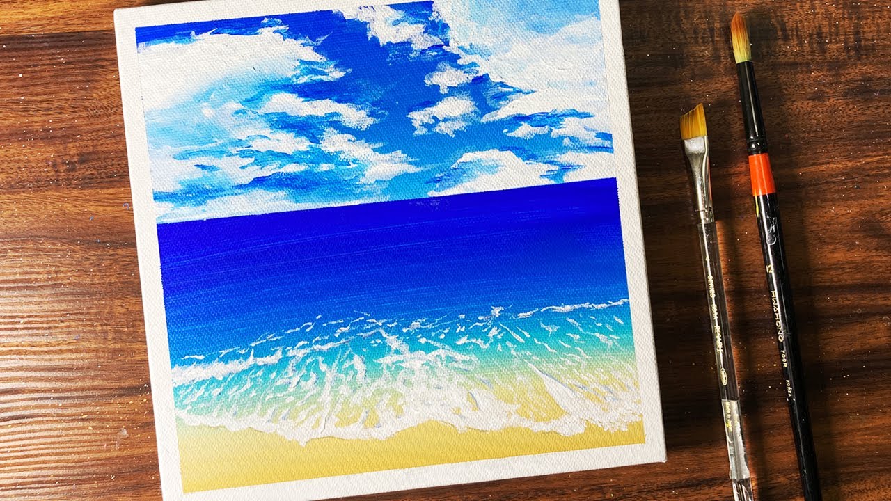 Summer landscape｜Acrylic Painting on Canvas Step by Step ##179