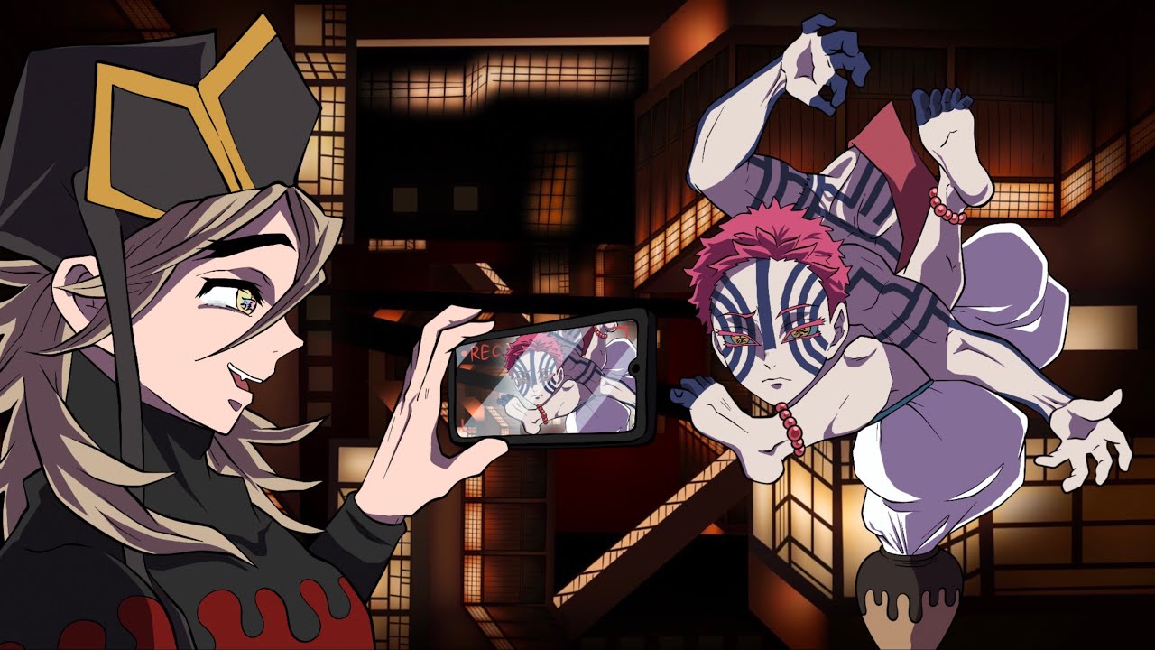 鬼滅の刃 童磨 猗窩座 場面写ブロマイドくじ 上弦集結 ୨୧鬼滅の刃