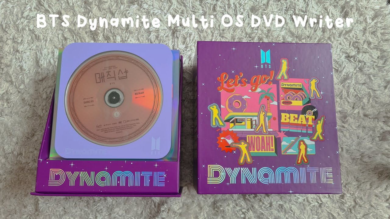 BTS Dynamite Multi OS DVD Writer Unboxing - YouTube