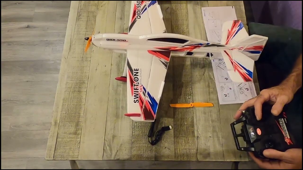 qidi-550 6ch rc airplane swift one unboxing and full build video