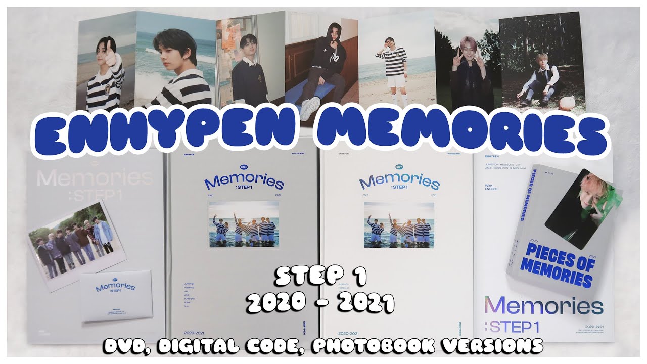 ✨ unboxing enhypen memories step 1 | all versions + 3 photocards