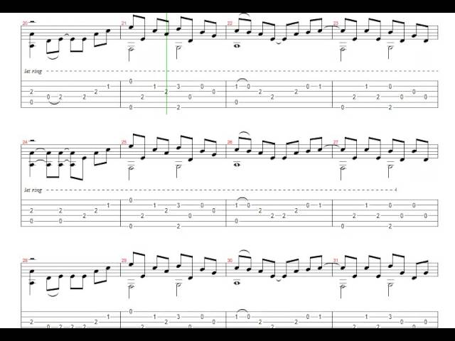 あこがれ愛 Longing Love ギタータブ譜 Guitar tabs - YouTube