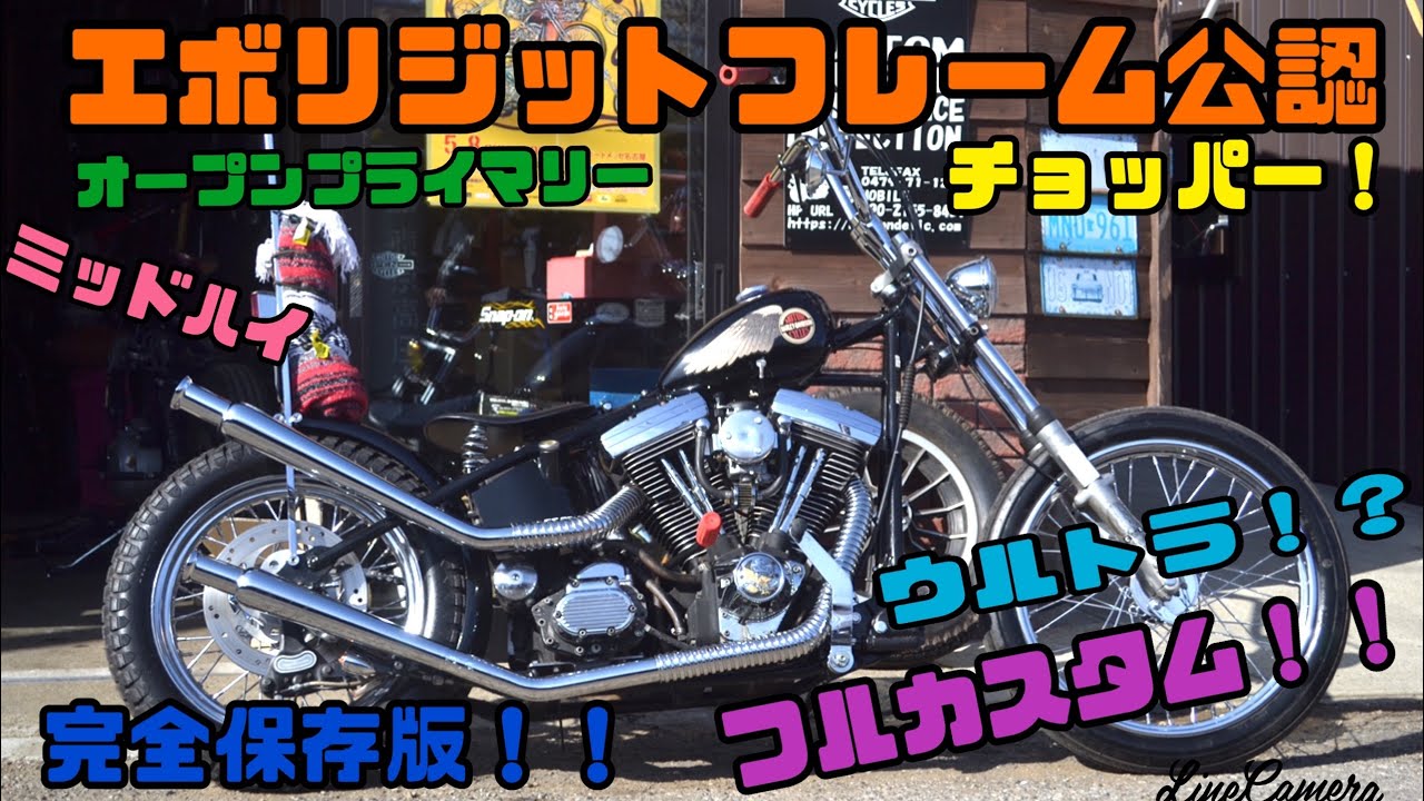 Evo Rigid Full Custom! Rigid Frame Harley Triple Trumpet Muffler