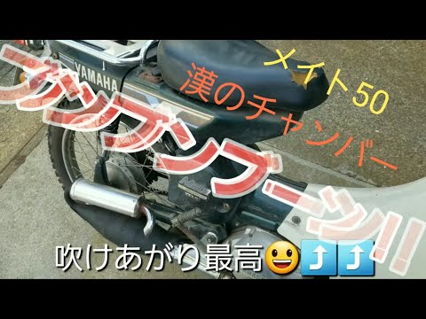 マイナー車のメイト50に漢のチャンバー付けてみた。スーパーカブより