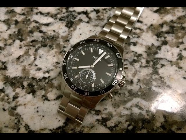 Fossil Q Crewmaster Hybrid Watch - Stainless Steel Version - YouTube