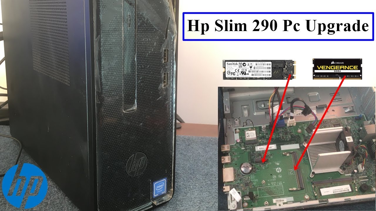 Hp Slim 290 Desktop M.2 SSD Upgrade | 290-a0014d DT - YouTube