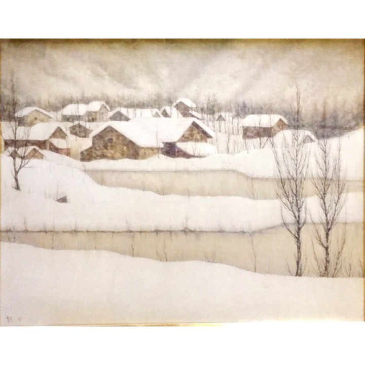 福井良之助「木立のある風景」 | 田島美術店 上野本店