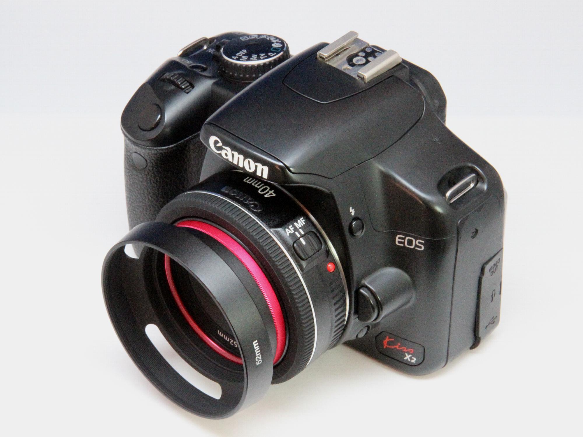 Canon RF 28mm F2.8 レンズへのフード取付lシューカバー・カメラ用品