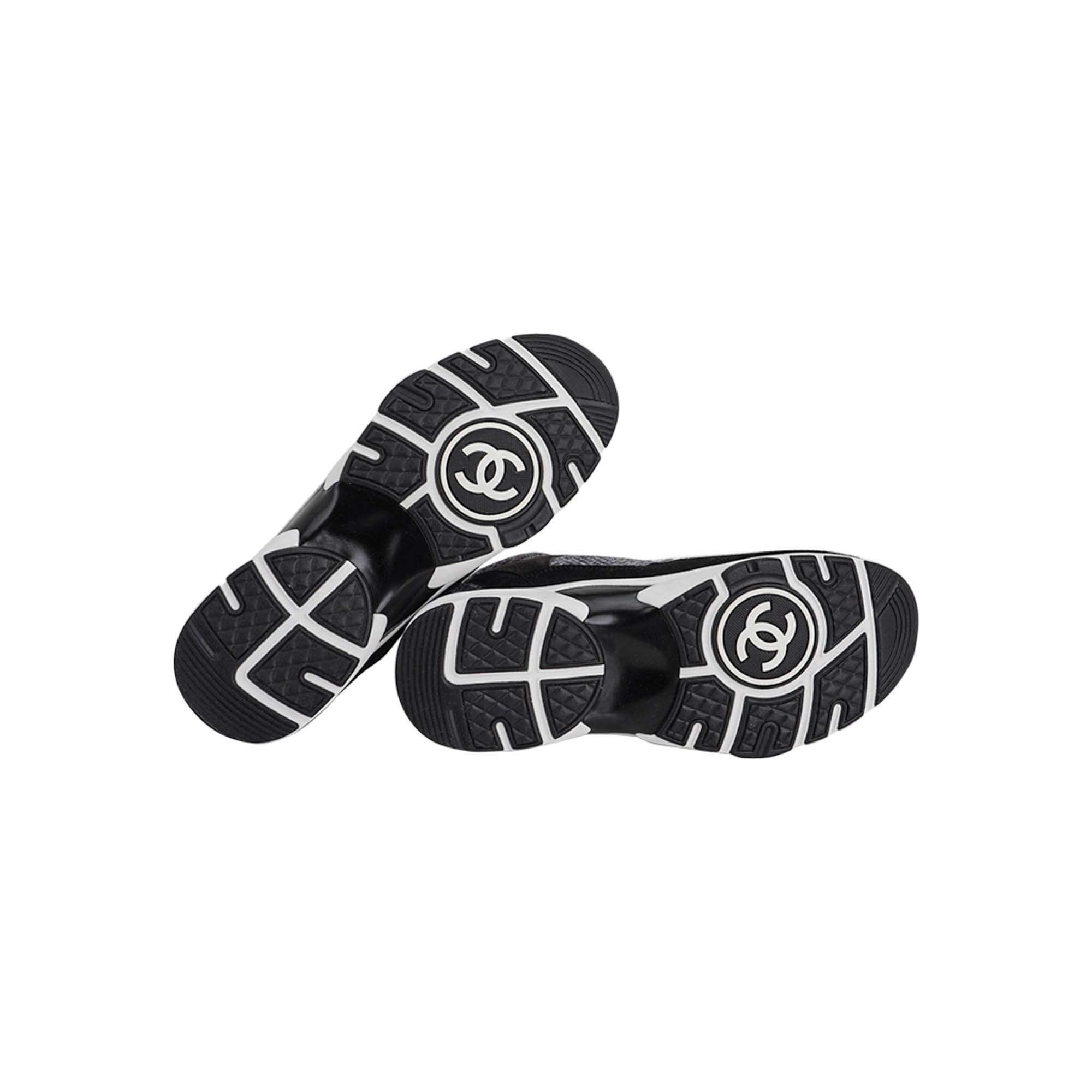 Chanel Tweed Sneakers with CC Logo - Mightychic | Mightychic