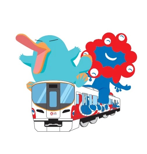 JR西日本、「イコちゃん×ミャクミャク」の大阪・関西万博公式