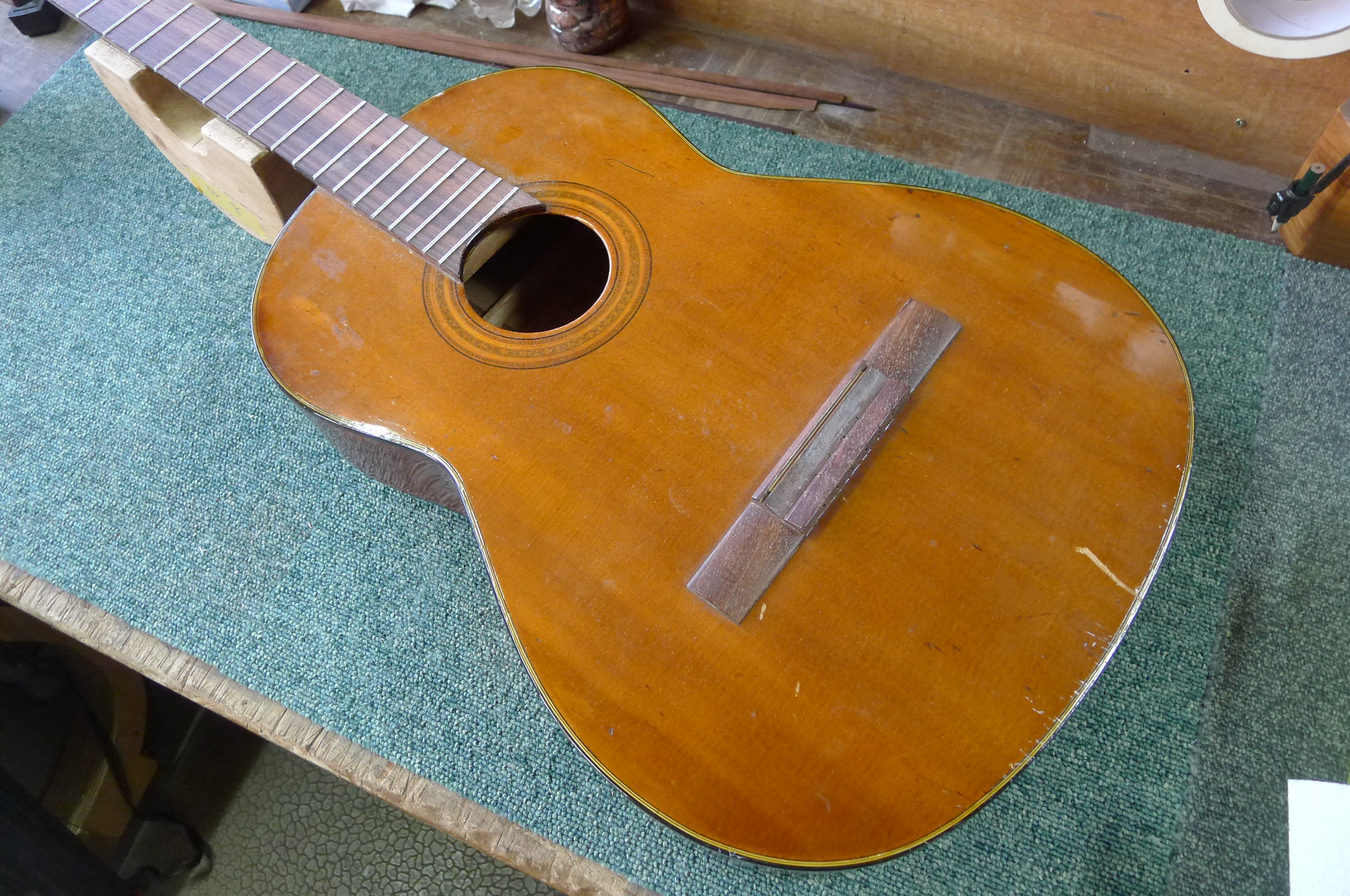 完成！】矢入貞雄 作 No.500 1968年製 クラシックギター – むさし野