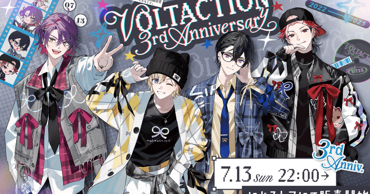 デビュー3周年を記念し「VOLTACTION 3rd Anniversary」グッズが登場