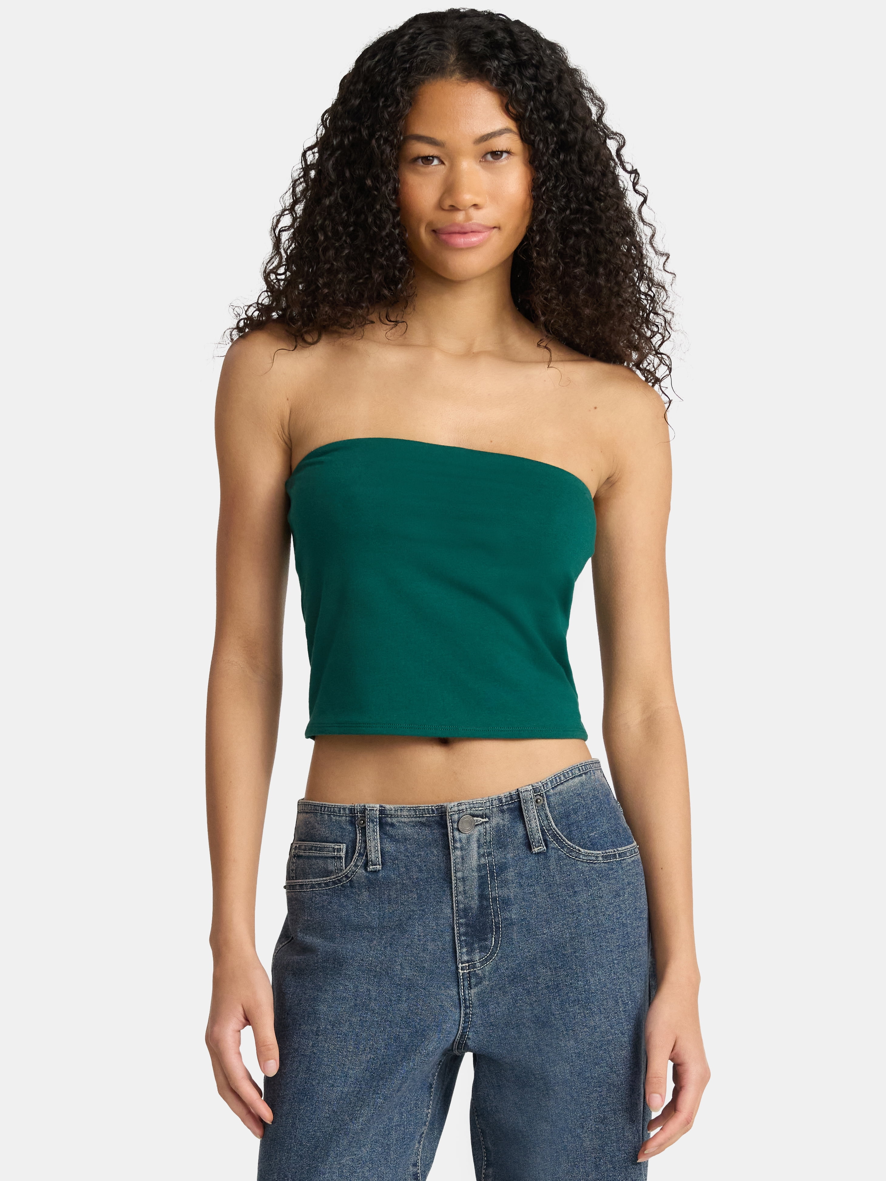 No Boundaries Game Day Cropped Tube Top, Women's - Walmart.com