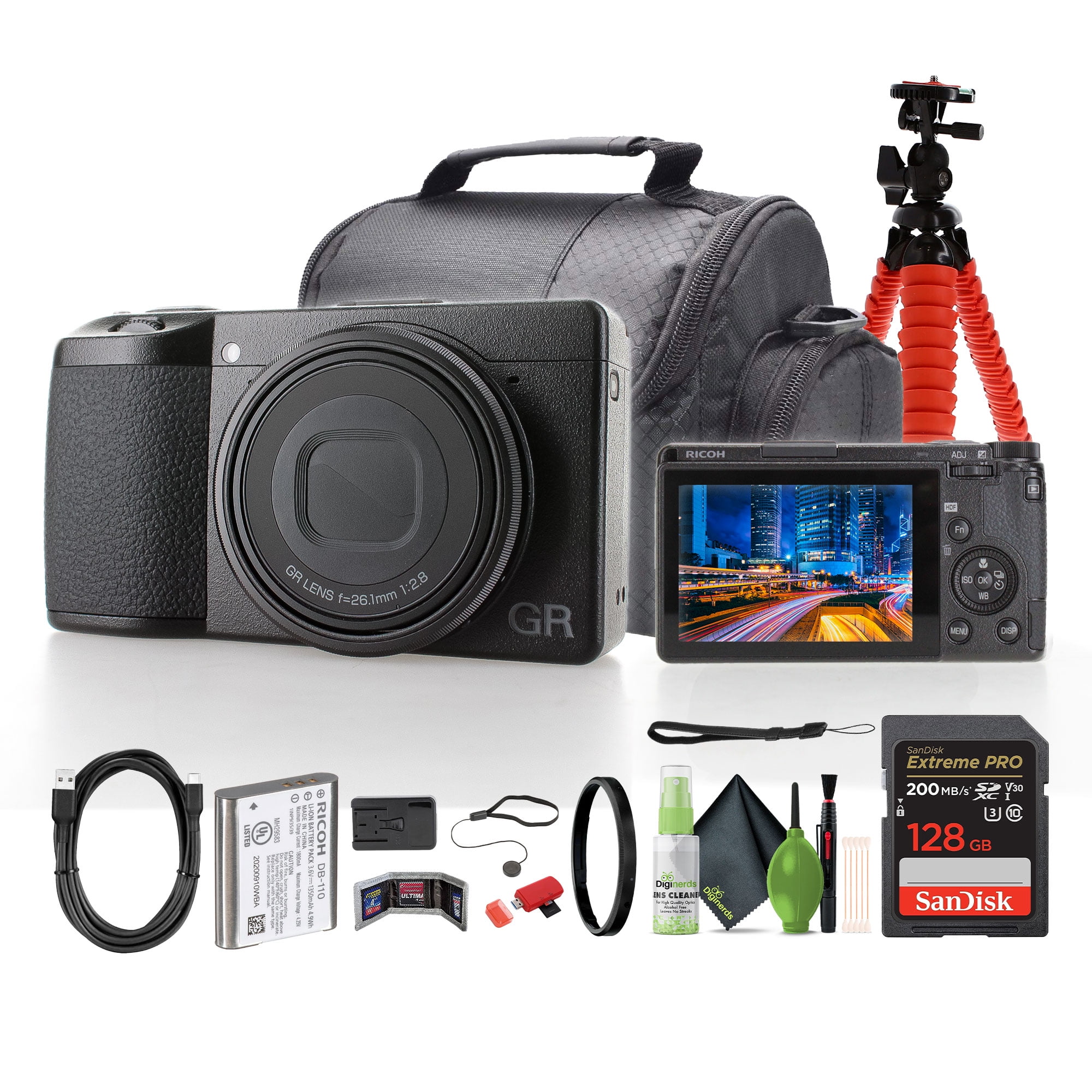 Ricoh GR IIIx High-Resolution Digital Camera with Hybrid AF System