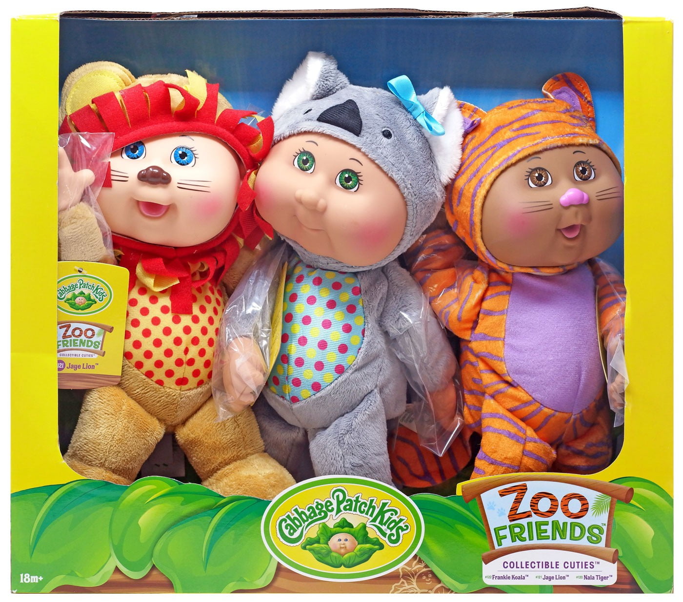 Cabbage Patch Kids Cuties Zoo Friends Plush 3-Pack - Walmart.com