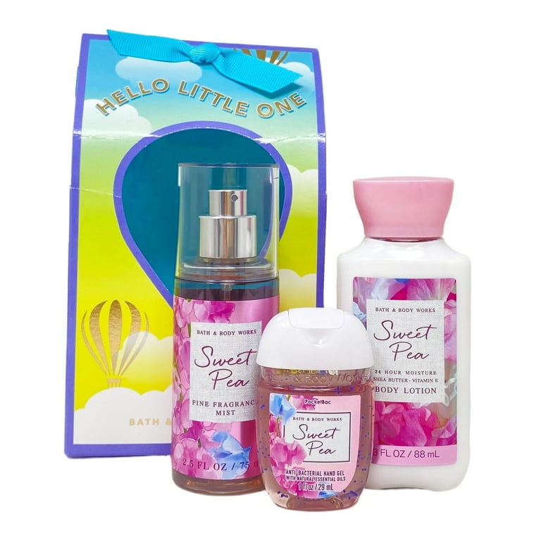 Bath & Body Works Sweet Pea Mini Gift Bag Set, Fragrance Mist