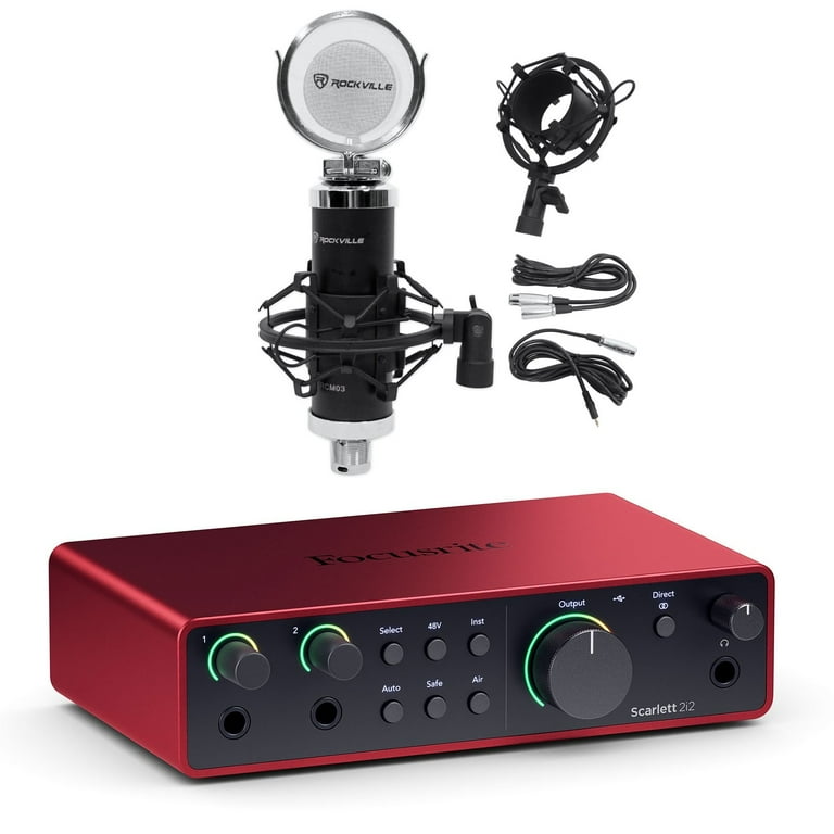 Focusrite Scarlett 2i2 4th Gen Studio Recording USB Audio