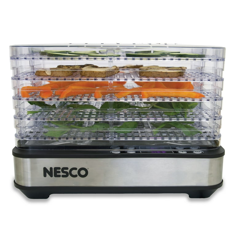 NESCO 5-Tray Rectangular Food Dehydrator, 420W Adjustable Temp