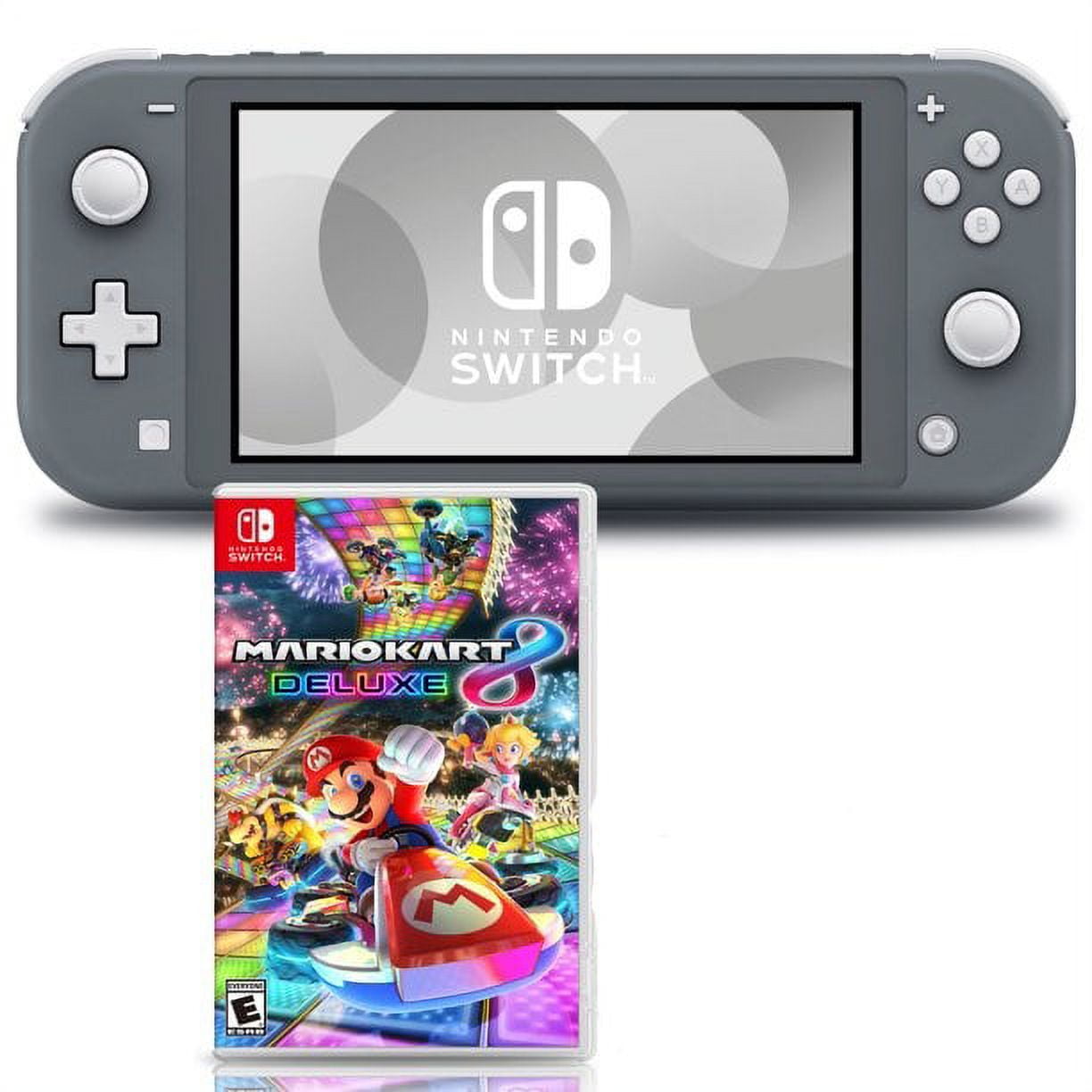 Nintendo Switch Lite Gray Console Bundle with Mario Kart 8 Deluxe