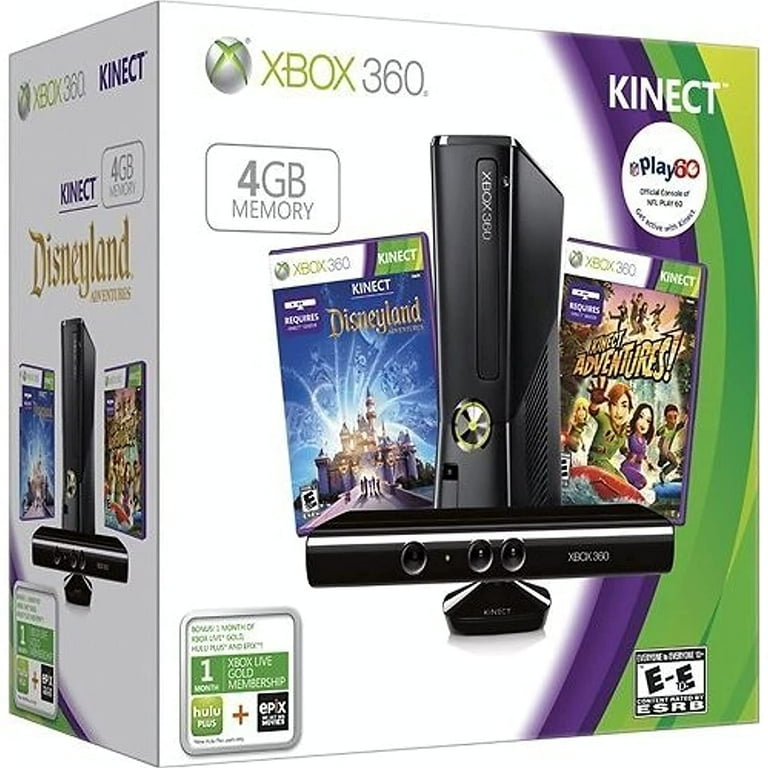 Free Shipping! Restored Xbox 360 4GB Kinect Console Bundle With