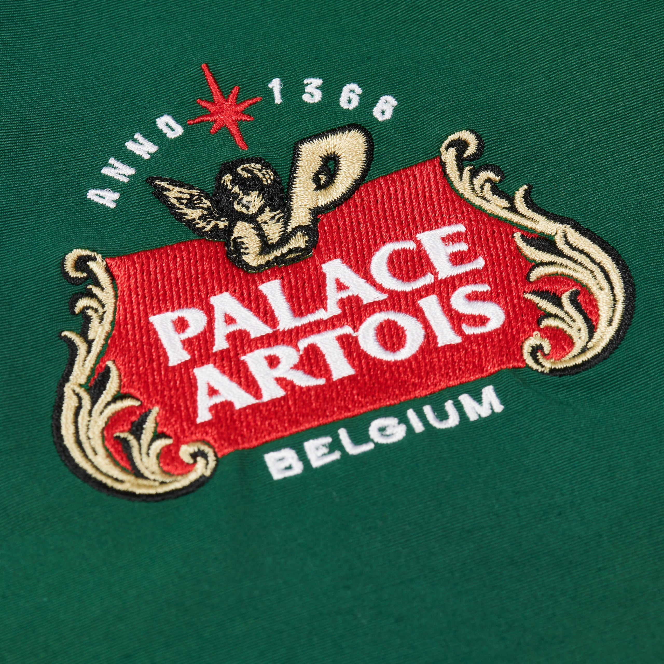 PALACE PALACE STELLA ARTOIS MATCH JACKET BOTTLE GREEN | REVERSIBLE