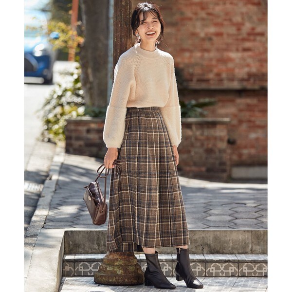 洗える】ツイードチェック スカート | エニィ(ANY) | マルイウェブチャネル