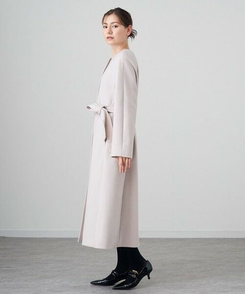 セール】 カシミヤノーカラーベルトコート （トレンチコート）｜ANAYI