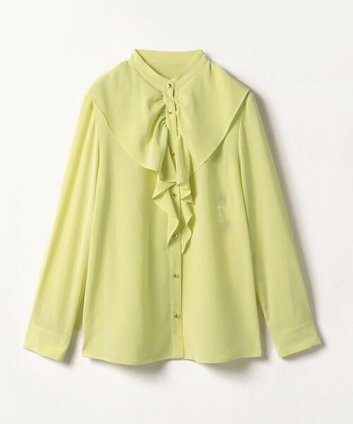 セール】 トリアセポリエステルフロントフリルブラウス （シャツ