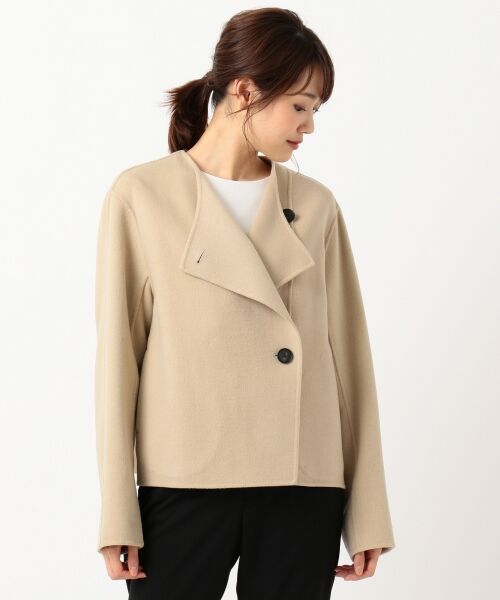 セール】 Wool Rever ショートコート （ノーカラージャケット）｜ICB