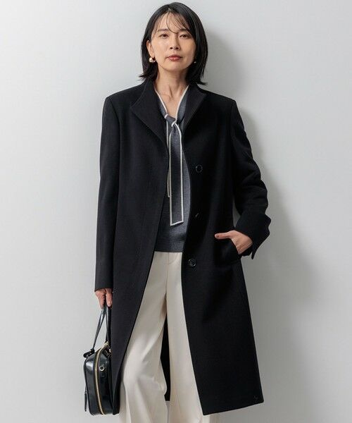 ウールカシミヤビーバー スタンドカラー コート （その他アウター）｜L