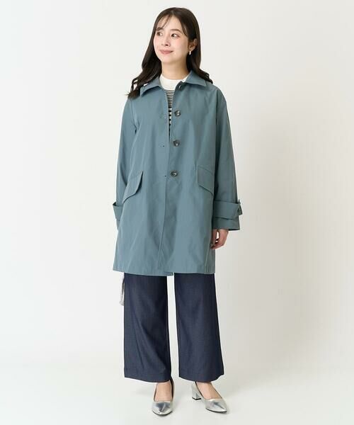 小さいサイズ】ミドル丈ステンカラーコート/洗える （ステンカラー