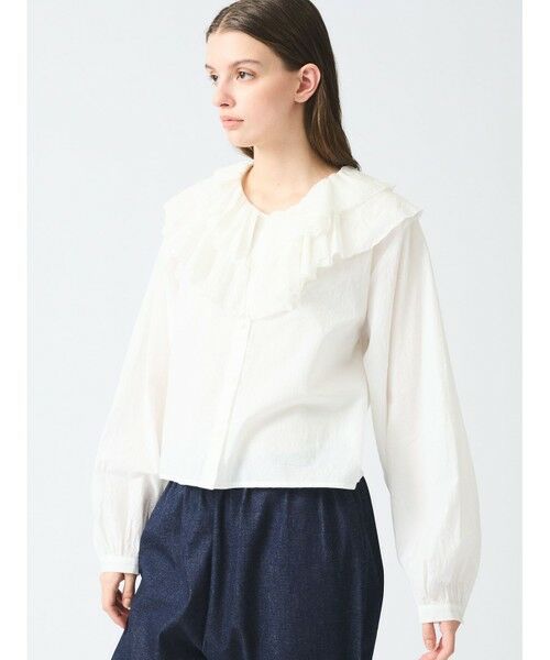 mizuiro ind ダブルフリルカラーシャツ （シャツ・ブラウス）｜mizuiro