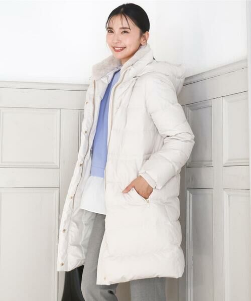 ベーシックタフタ ロングダウンコート/撥水加工 （ダウンジャケット