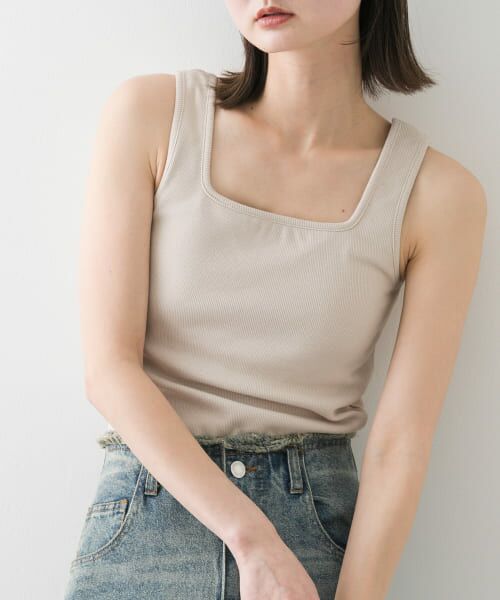 スクエアネックカップツキタンクトップ （タンクトップ）｜＊＊SENSE