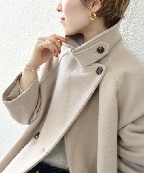 セール】 SHIPS any: PONTETORTO スタンド & ダブル カラー コート 3