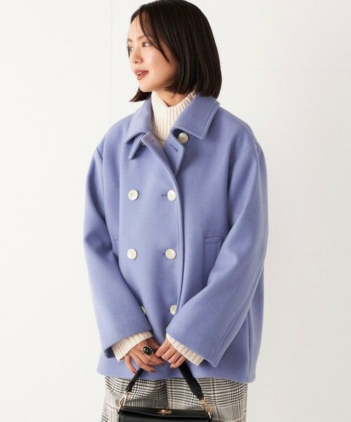 セール】 SHIPS Colors:メルトン ショート Pコート （ピーコート