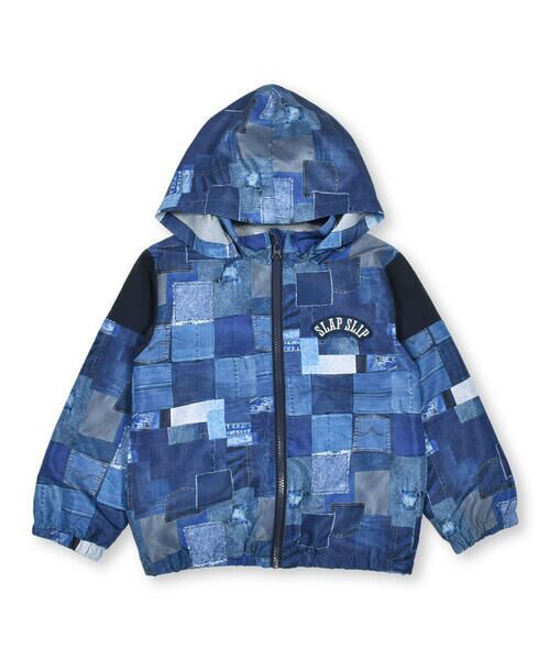 セール】 ワッペン付配色切り替えジャケット(80~130cm) （テーラード